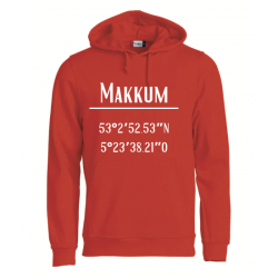 Makkum hoodie - Rood