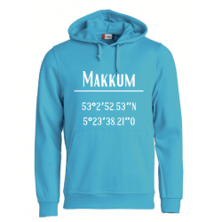Makkum hoodie kind - turquoise