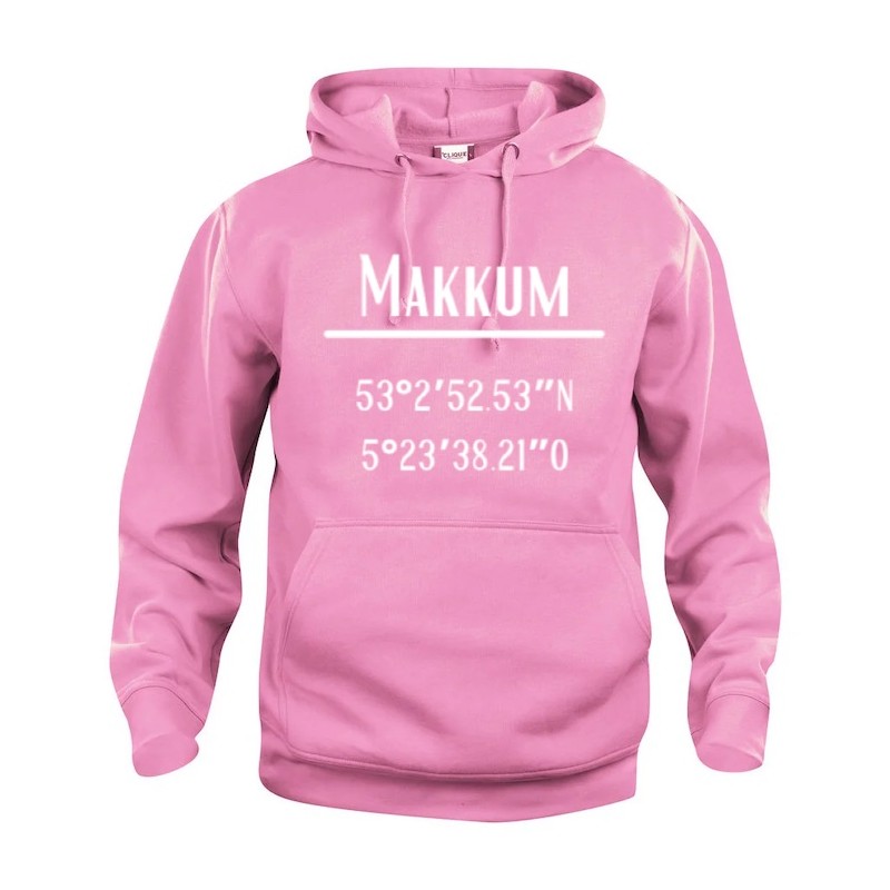 Makkum hoodie - helder roze