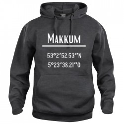 Makkum hoodie - antraciet...