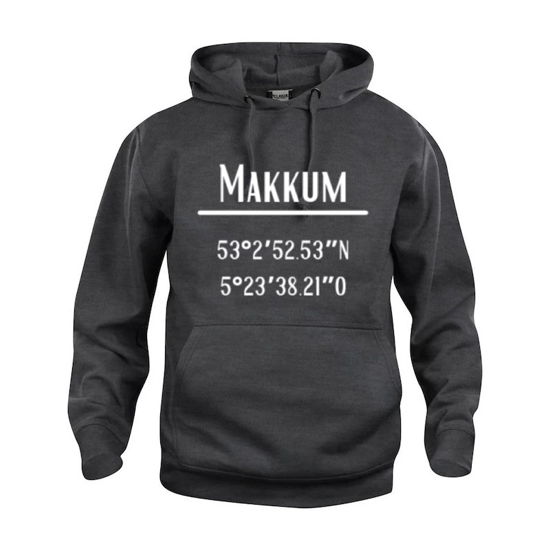 Makkum hoodie - antraciet melange