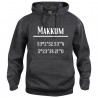 Makkum hoodie - antraciet melange